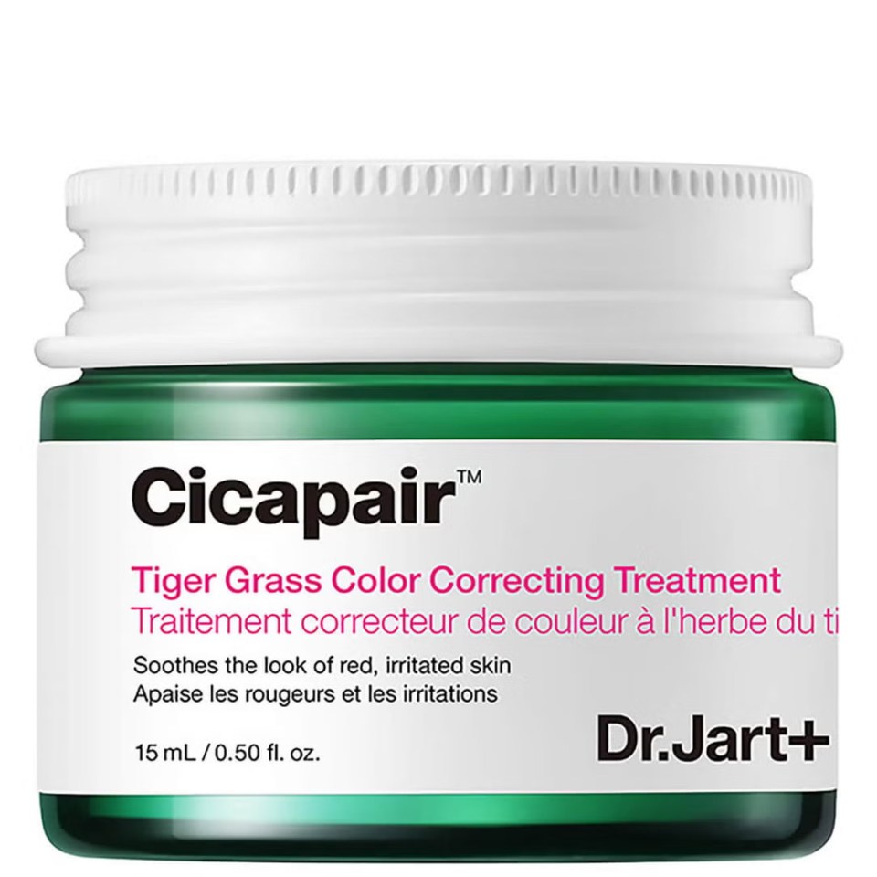 Dr.Jart+ Cicapair Tiger Grass Color correcting treatment has a redness-reducing green pigment