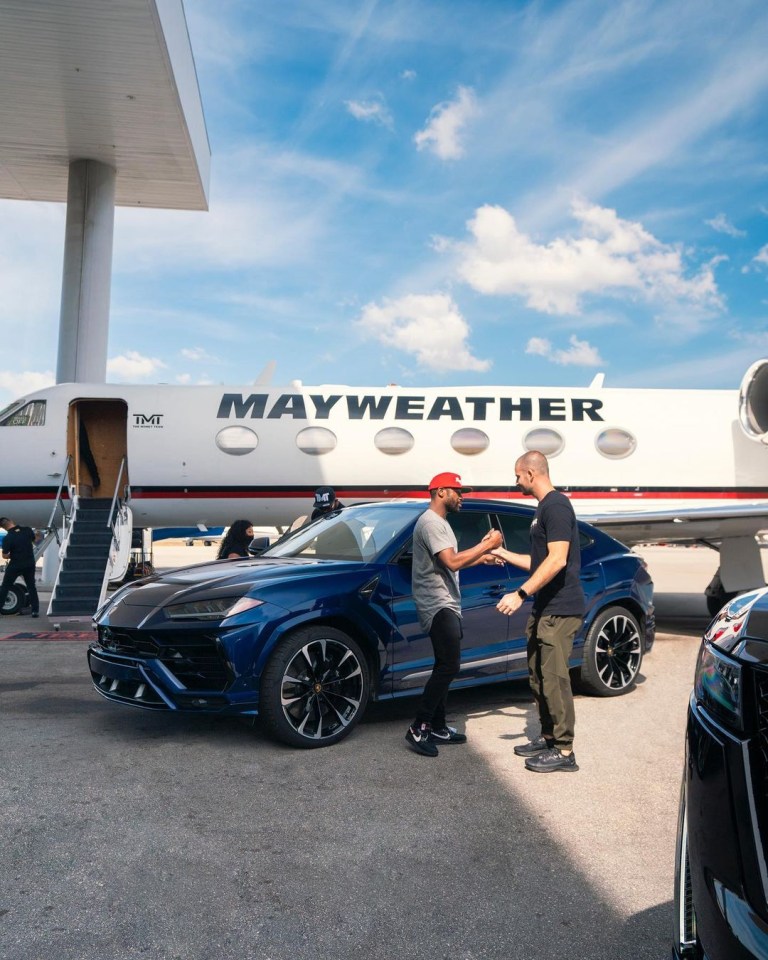 Mayweather is a regular on his private jet