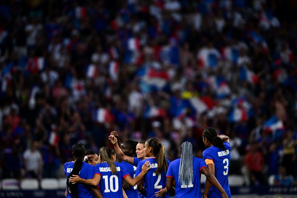 France are currently top of group A in the Paris Olympics’ women’s football tournament