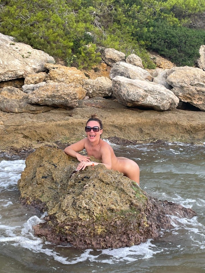 The mum-of-two is also a regular at nudist beaches