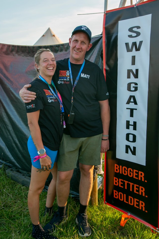 Festival organiser Matt Cole and his wife pictured outside the festival