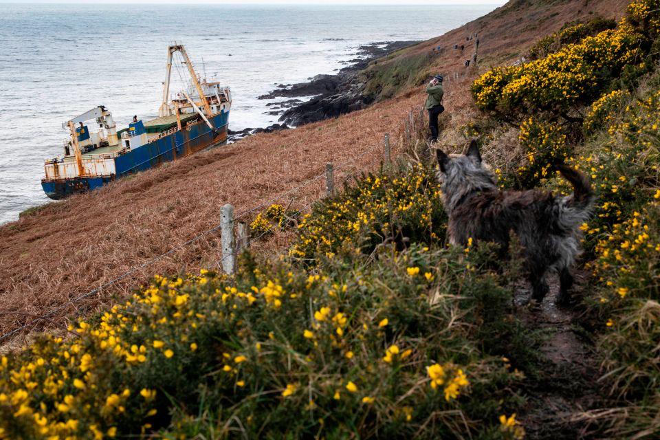 A jogger who was out for a Sunday lunchtime run spotted the ship