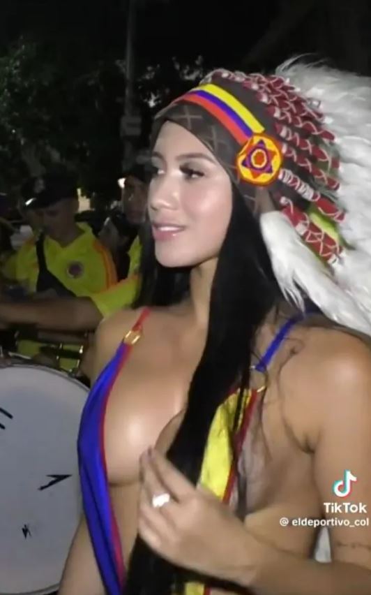 A Colombia fan has gone viral during the Copa America