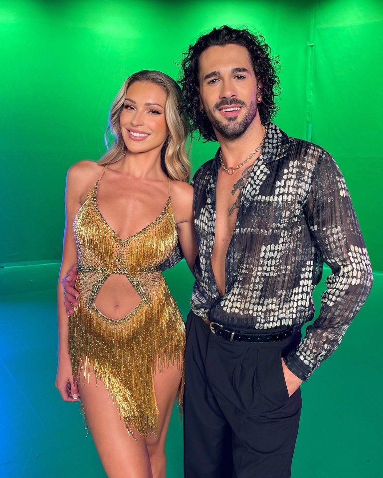 Zara pictured with Graziano during Strictly