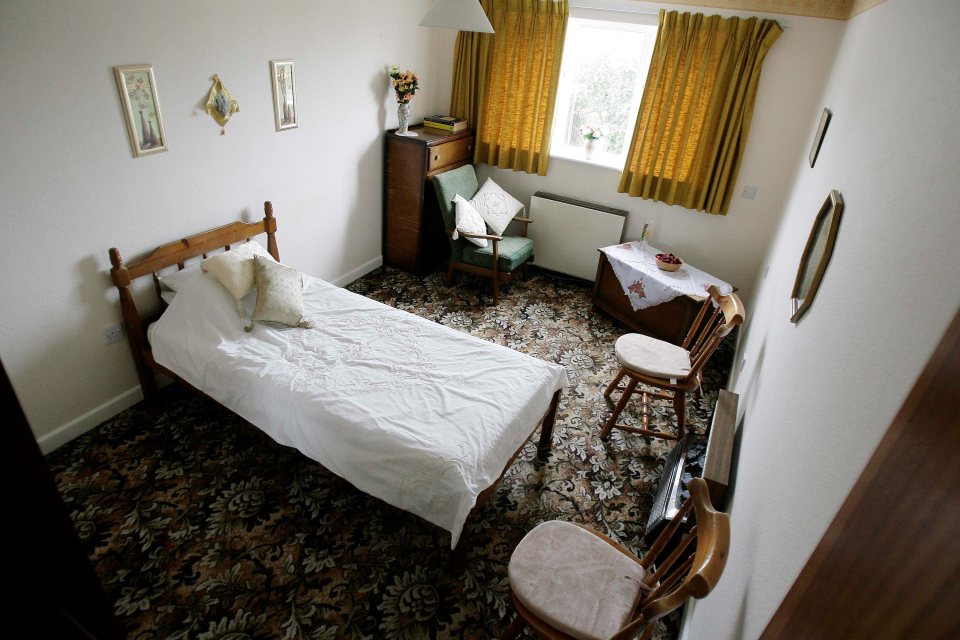 The bedroom where Gareth was discovered with his wrists tied to bedposts in 2007