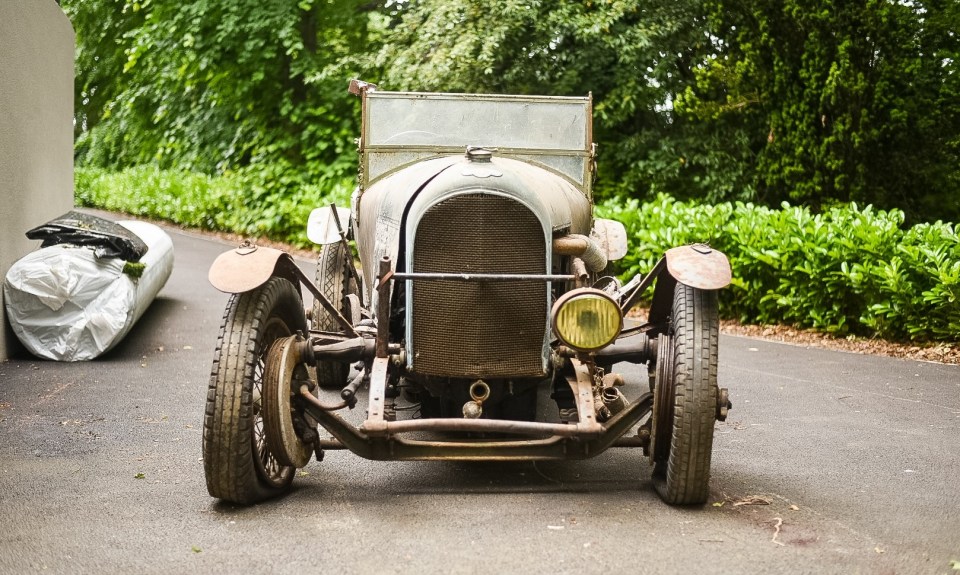 A rust-bucket Bentley sports car that was left to rot in a barn for 60 years has been discovered