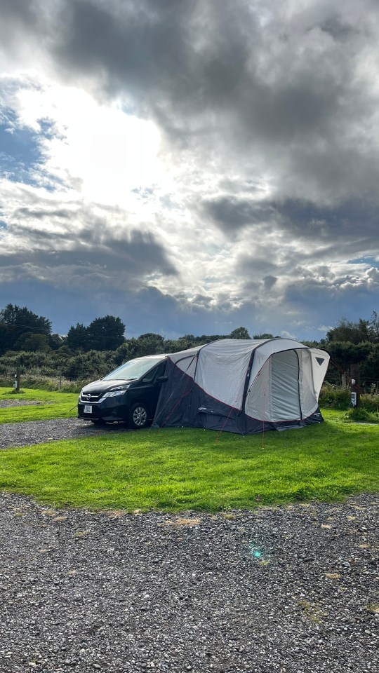 Jennifer says her awning is her favourite bit of camping equipment