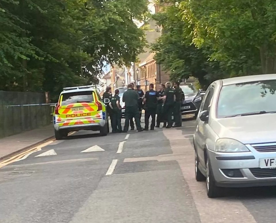 A picture shared on X claimed to show cops near the scene in Kent