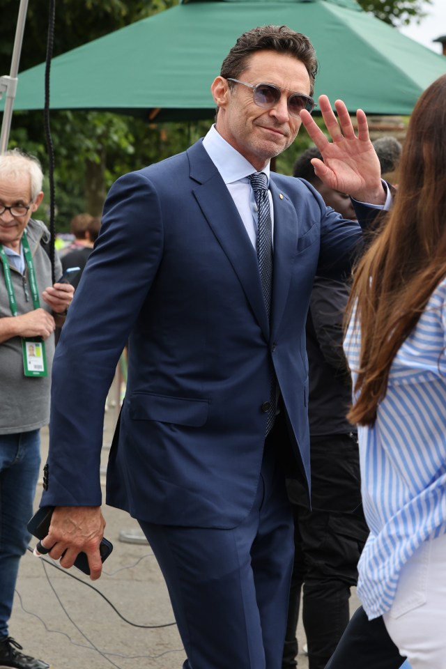 Huge tennis fan Hugh Jackman was a guest in the Royal Box