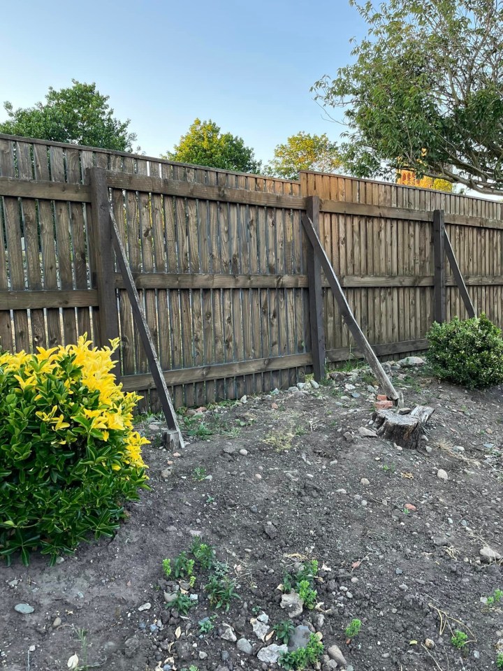 The fence had huge gaps people could see right through before adding the privacy screen