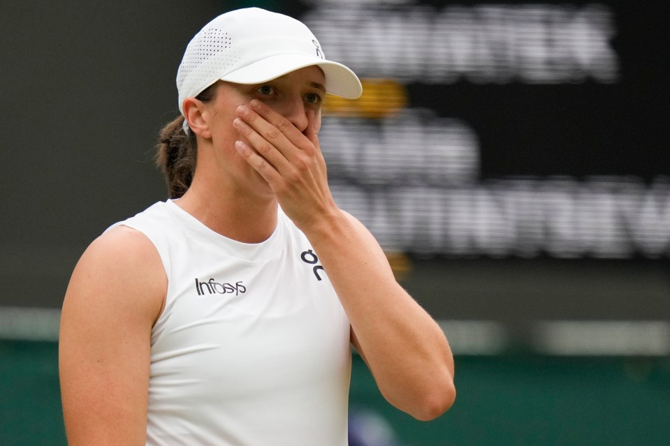 Swiatek, 23, was dumped out of Wimbledon in the third round