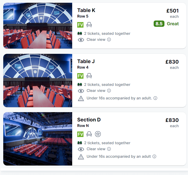 Tickets were immediately put on resell sites for over £800