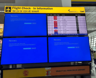 Airports have been hit with 'Blue Screens of Death' leaving passengers scrambling amid delays and cancellations