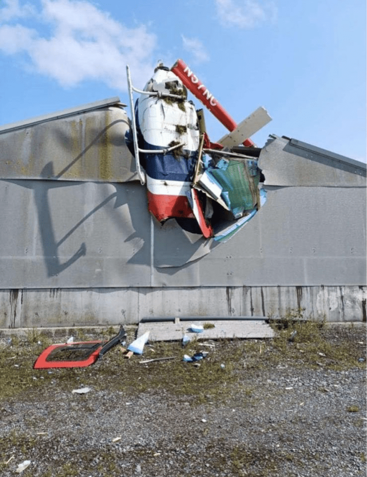 The horror crash in Westmeath appears to show a helicopter left in ruins