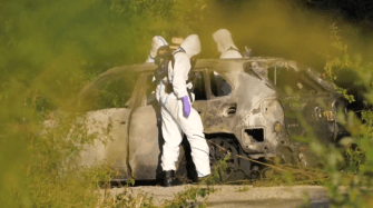 Two bodies have been found shot dead inside a burnt-out car in Sweden