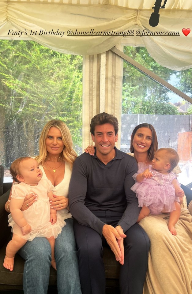 A trio of TOWIE stars delighted fans as they reunited for Ferne McCann's daughter's birthday