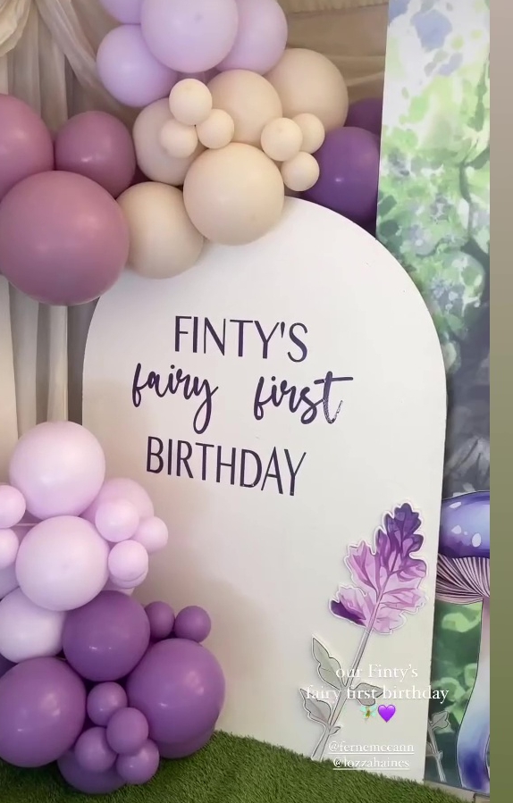 She enjoyed a special fairy-themed birthday party filled with balloons