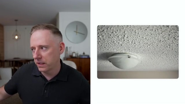 Popcorn ceilings are a huge no-no as far as the pro is concerned