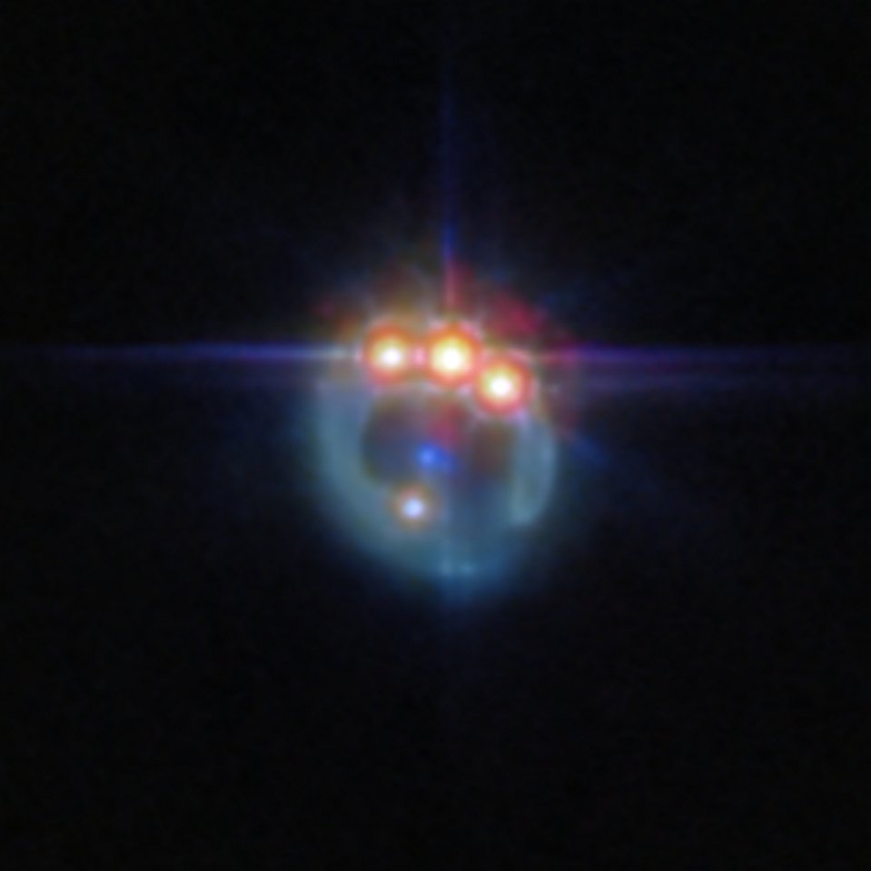 A cosmic phenomenon which looks like a sparkly jewelled ring has been spotted by scientists