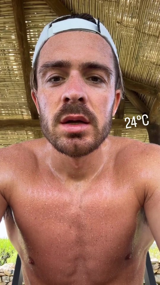 Grealish has been working up a sweat on various trips after being dropped from England's Euro squads