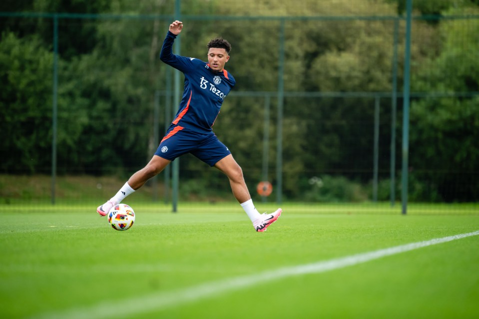 Sancho returned to first team pre-season training session at Carrington last week