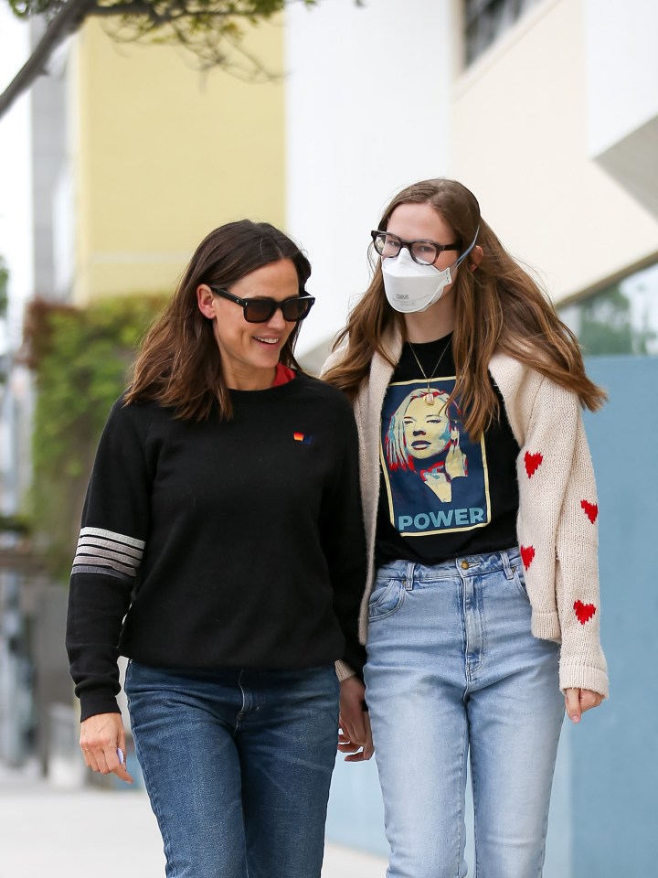 The teen, with mum Jennifer Garner, has often been seen out and about with masks