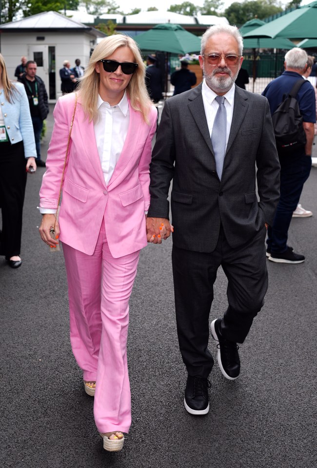 Sam Mendes and wife Alison walked into the All England Club hand in hand