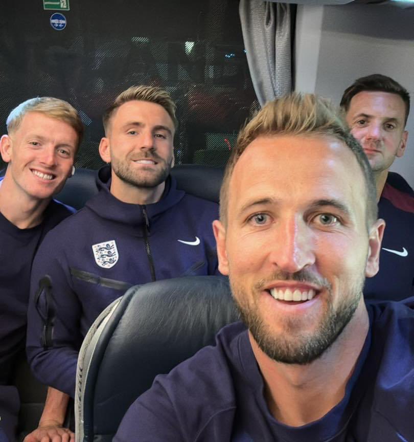 Some supporters refused to accept it was Jordan Pickford almost hiding on the left at the back, behind Luke Shaw, Harry Kane and, right, Tom Heaton