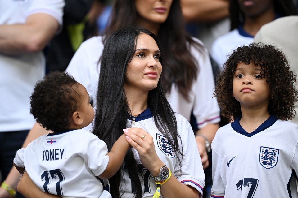 Katie with their children at the Euro 2024