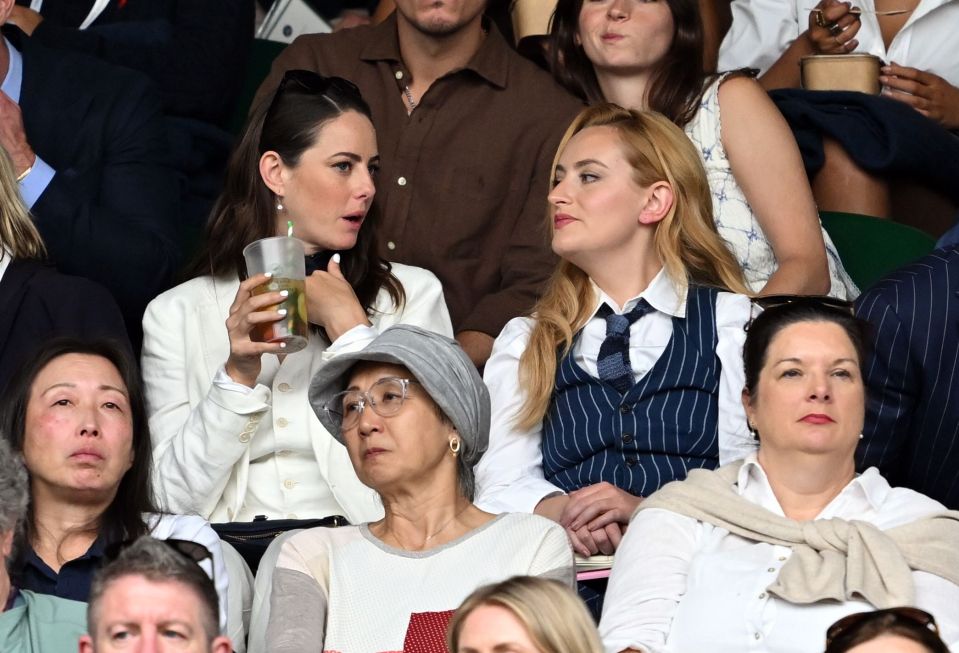 Kaya Scodelario took in the action alongside Amelia Dimoldenberg