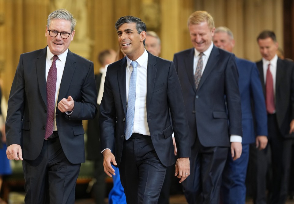 Keir Starmer and Rishi Sunak chatting