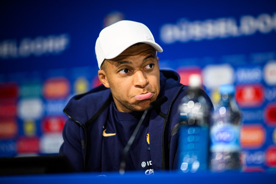 French captain Kylian Mbappe faced the media while England were playing Slovakia