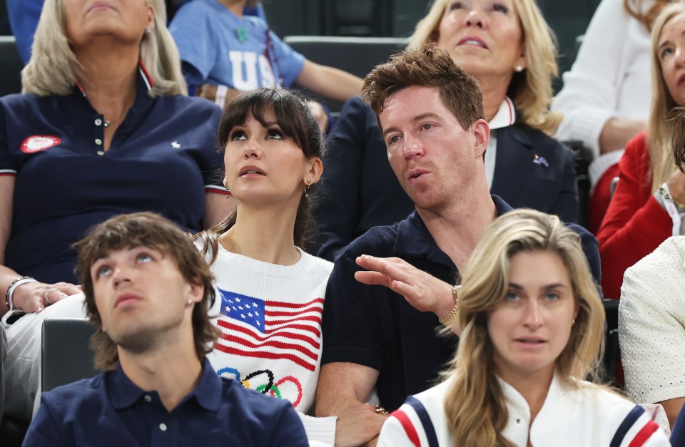 Nina Dobrev and her Olympian partner Shaun White were also in the crowds