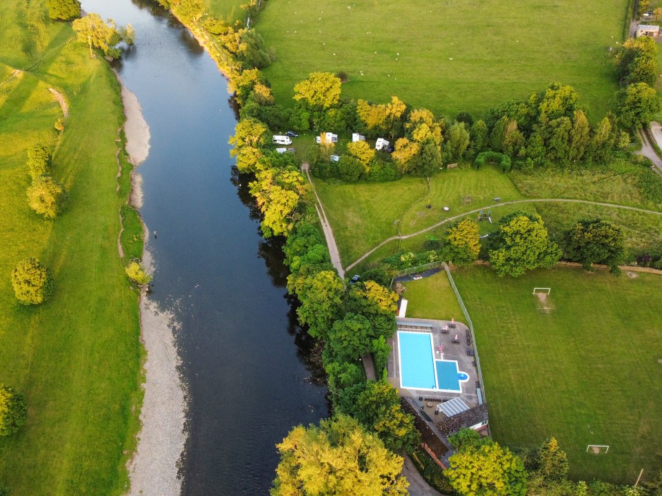 A UK lido has a campsite right next to it