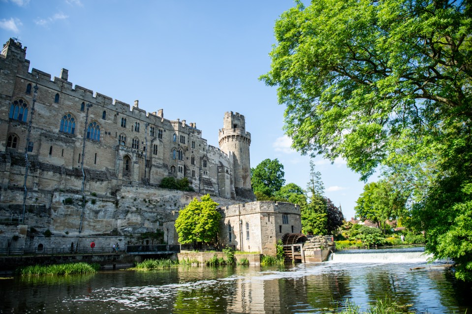 Warwick Castle can easily be reached on train from neighbouring Birmingham