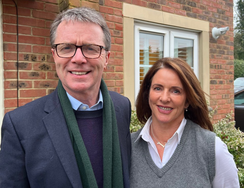 Nicky Campbell with searcher Ros Webb’s daughter Lyndsey