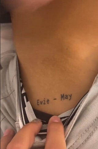 The TikTok star shared a clip of the inking