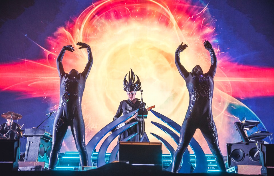 Empire Of The Sun perform on stage at the Madcool Festival 2019 in Madrid