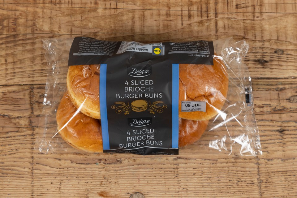 Lidl Deluxe Sliced Brioche Burger Buns