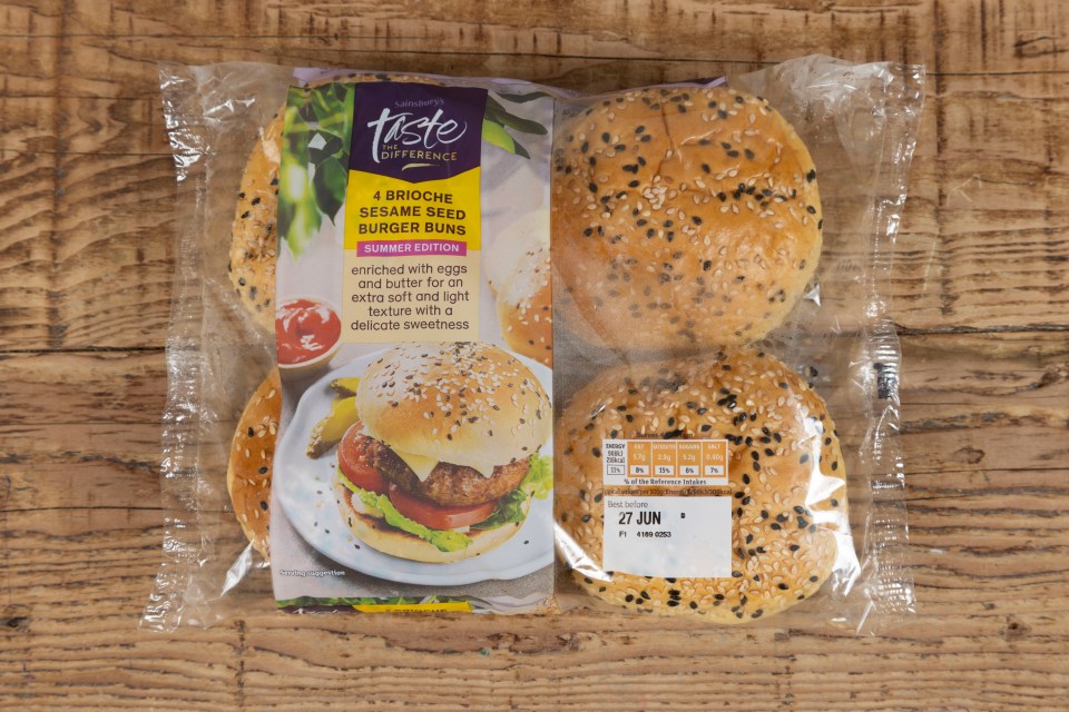 Sainsbury's Taste the Difference Brioche Sesame Seed Buns