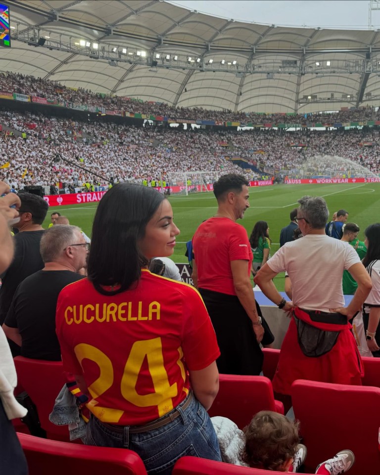 Claudia is supporting her boyfriend at the Euro 2024 in Germany