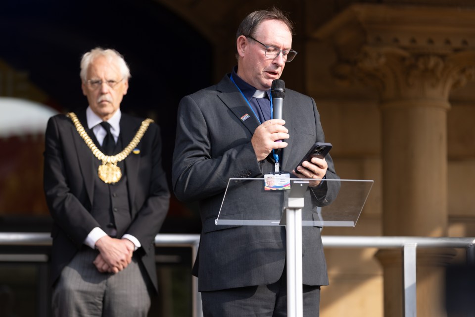 Martin Abrams, the Spiritual Care and Chaplaincy Lead at Southport and Ormskirk Hospitals, speaks during the vigil