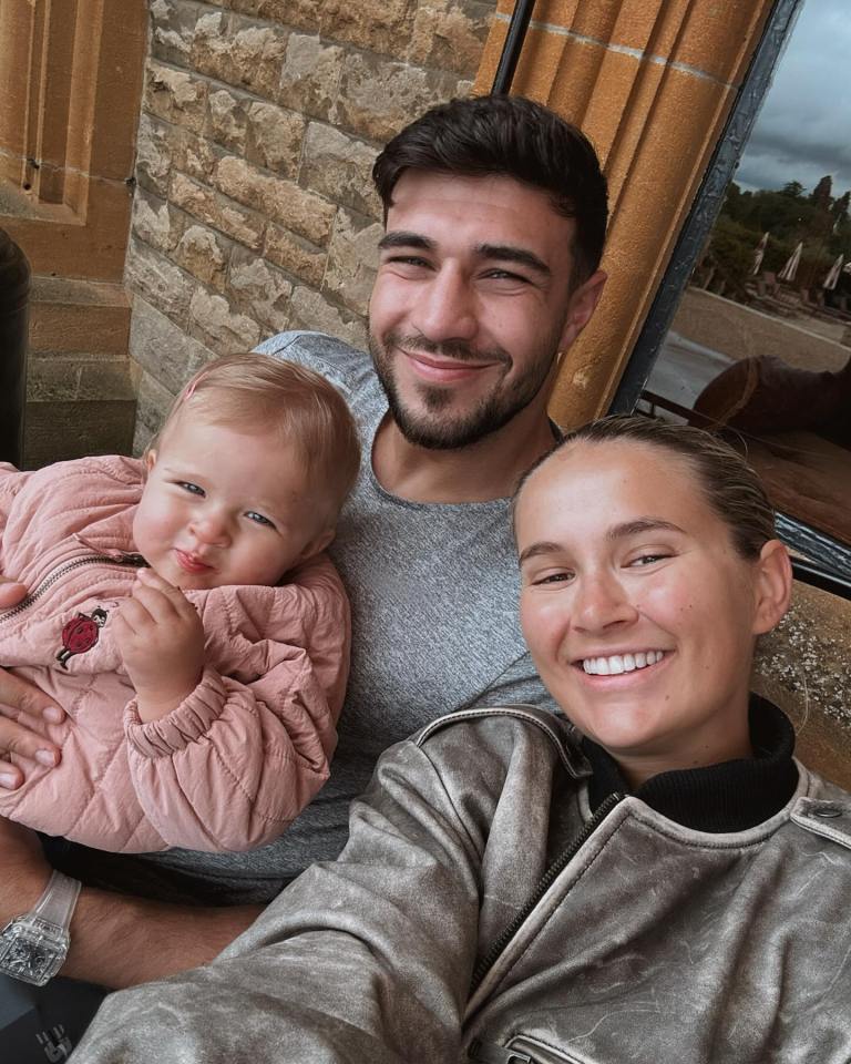 Tommy with his fiance Molly and their daughter Bambi