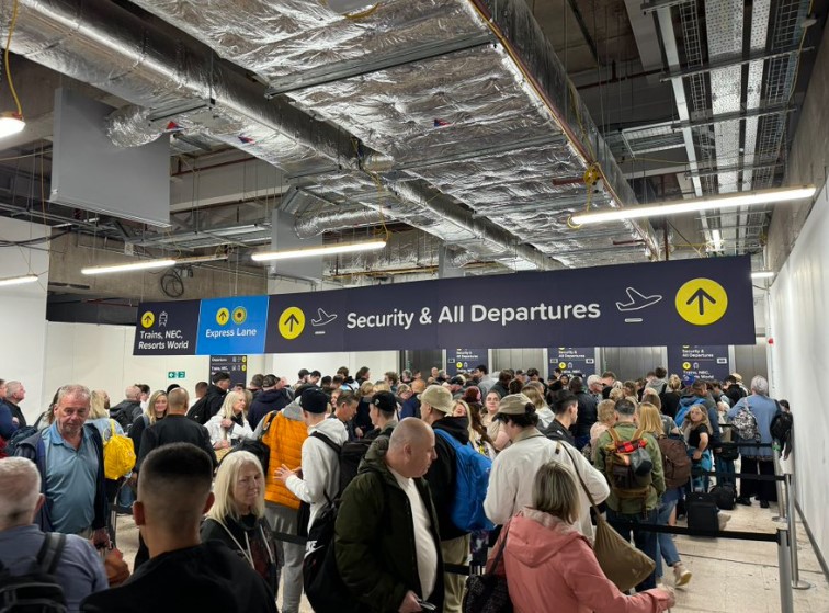 Disgruntled Birmingham Airport passengers have taken to social media this morning to decry long waits at the terminal. Some claimed to have been waiting over two hours