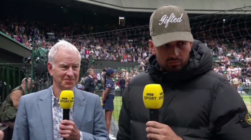 Nick Kyrgios was unhappy with BBC commentator Andrew Castle's remarks