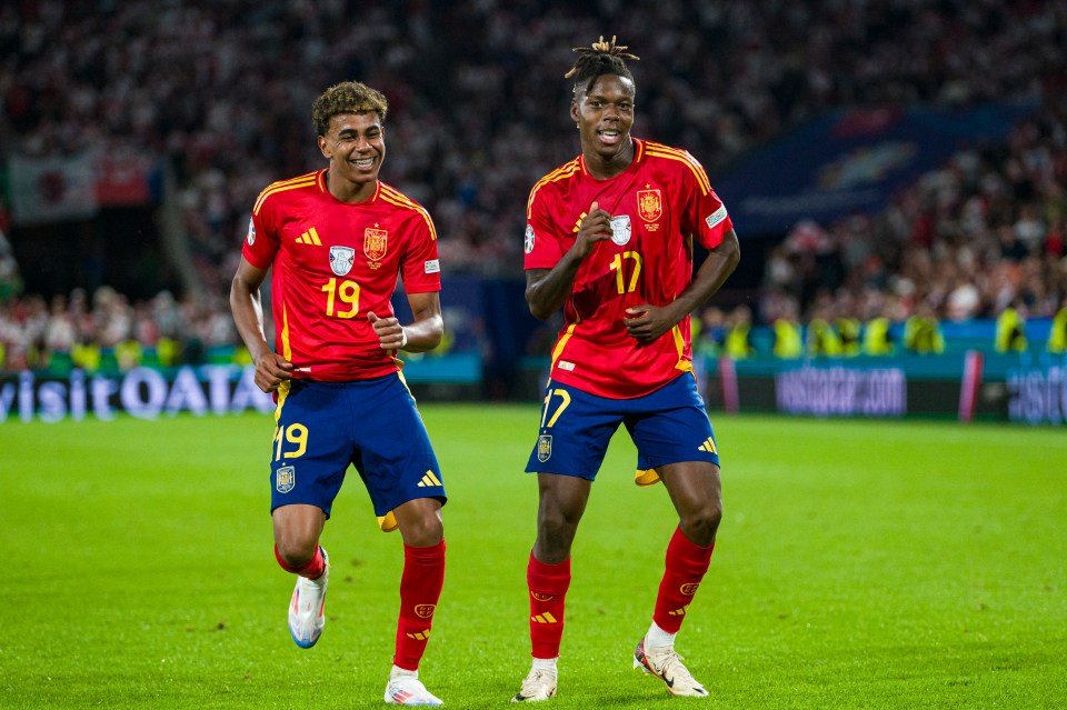 The Spain stars danced as they led their country to a 4-1 win