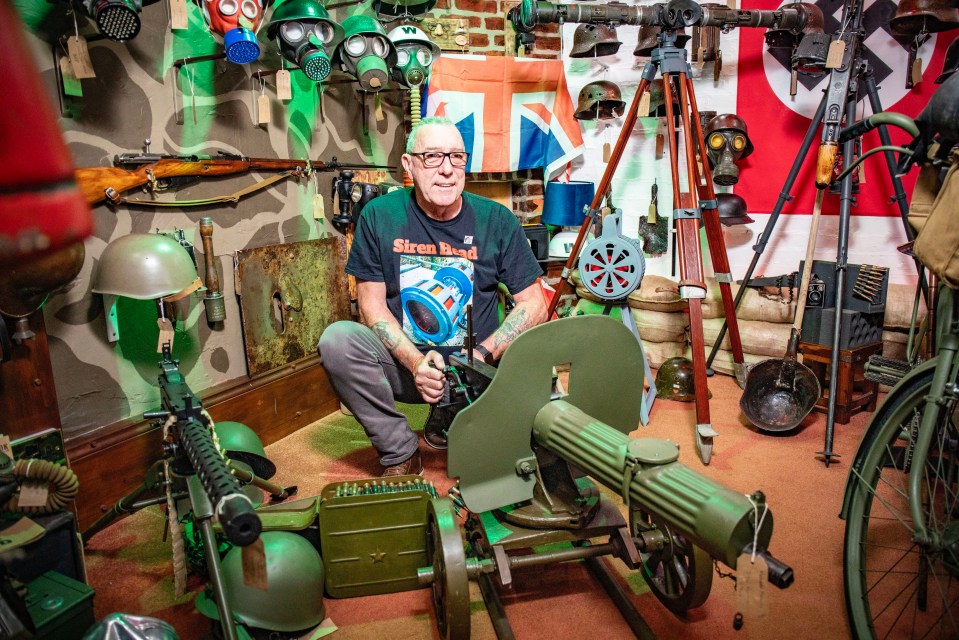 The huge collection of military memorabilia is worth around £50,000