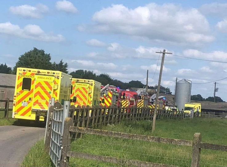 Emergency services scrambled to the scene