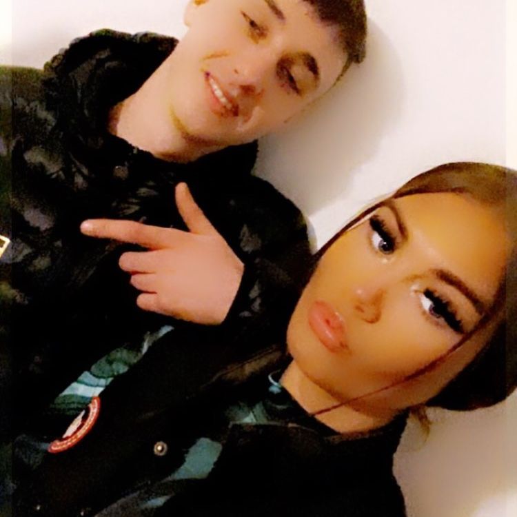 Jay pictured with friend Lucy Law