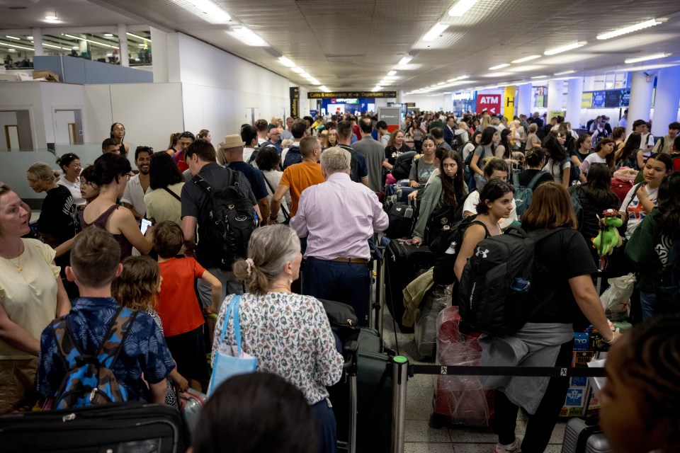 The chaotic queues keep on growing across the UK's major airports